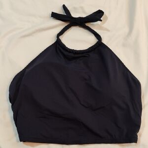 Elegant Black Halter Crop Top
